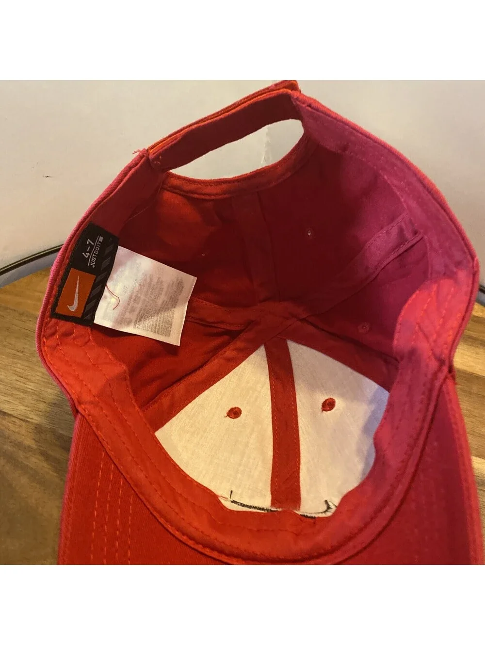 Nike Swoosh Size 4-7 Childs Red Baseball Cap Hat